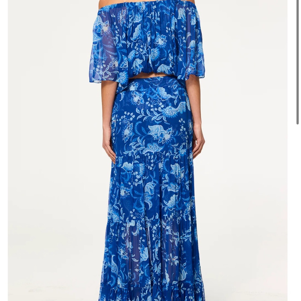 Misa Los Angeles - Marie Skirt Blue Floral - Picture 3 of 5